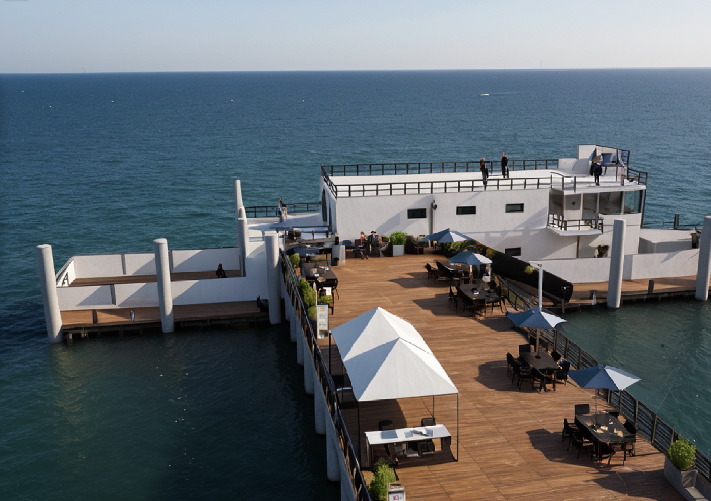Concept rendering of the Tokeland waterfront wharf project.