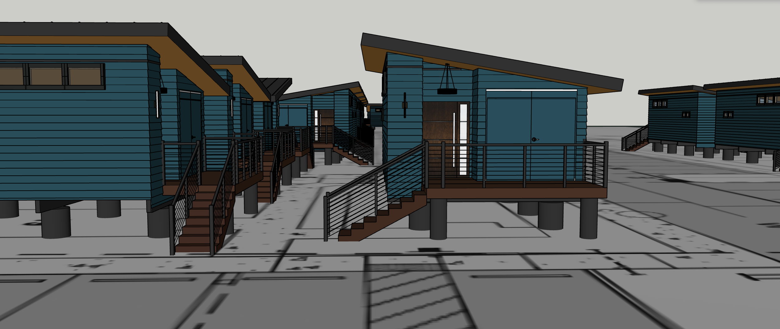 Concept rendering of Riverwalk Cottages in Centralia.